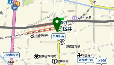 桜井駅南口 タクシー乗り場の地図画像