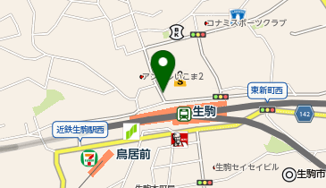 生駒駅北口 タクシー乗り場の地図画像