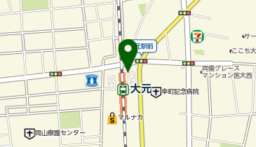 大元駅東口 タクシー乗り場の地図画像