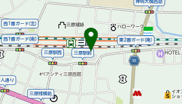 三原駅南口 タクシー乗り場の地図画像