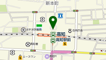 高知駅北口 タクシー乗り場の地図画像