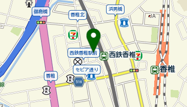 西鉄香椎駅 タクシー乗り場の地図画像