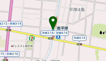 南平岸駅 タクシー乗り場の地図画像