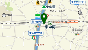 東中野駅 タクシー乗り場の地図画像