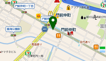 門前仲町 タクシー乗り場の地図画像