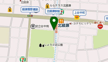 北綾瀬駅 タクシー乗り場の地図画像