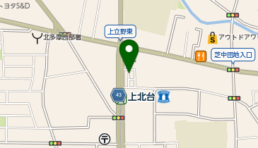 上北台駅 タクシー乗り場の地図画像