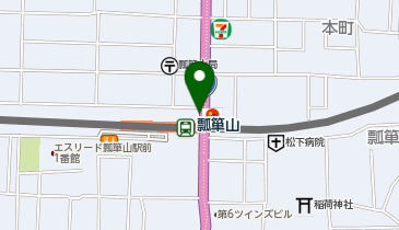 瓢箪山駅 タクシー乗り場の地図画像