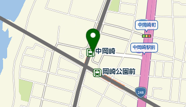 中岡崎駅 タクシー乗り場の地図画像