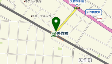 矢作橋駅 タクシー乗り場の地図画像