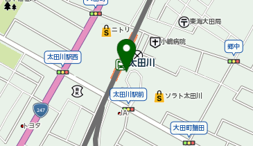 太田川駅 タクシー乗り場の地図画像