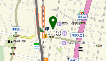 津駅東口 タクシー乗り場の地図画像