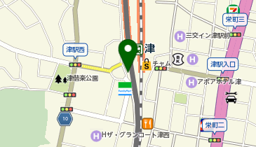 津駅西口 タクシー乗り場の地図画像