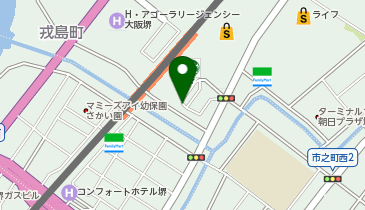 堺駅東口 タクシー乗り場の地図画像