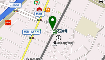 石津川駅 タクシー乗り場の地図画像