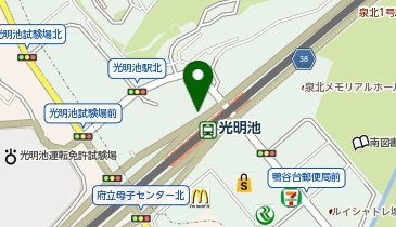 光明池駅 タクシー乗り場の地図画像
