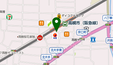 高槻市駅 タクシー乗り場の地図画像