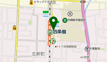 四條畷駅 タクシー乗り場の地図画像