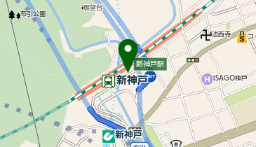 新神戸駅 タクシー乗り場の地図画像