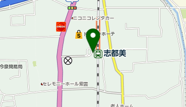 志都美駅 タクシー乗り場の地図画像