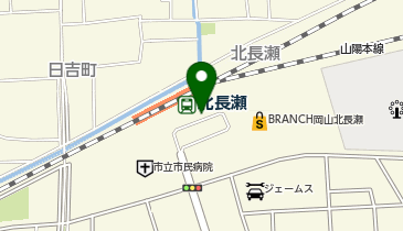 北長瀬駅 タクシー乗り場の地図画像