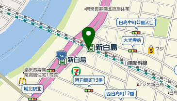 新白島駅 タクシー乗り場の地図画像