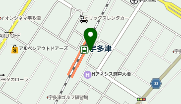 宇多津駅 タクシー乗り場の地図画像