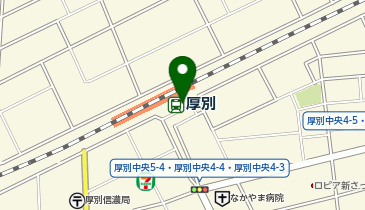 厚別駅 タクシー乗り場の地図画像