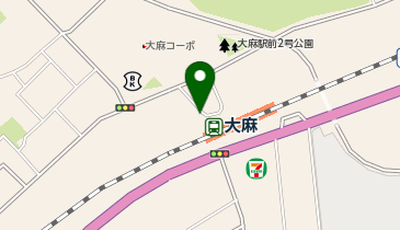 大麻駅 タクシー乗り場の地図画像