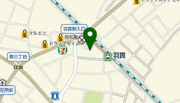 羽貫駅 タクシー乗り場の地図画像