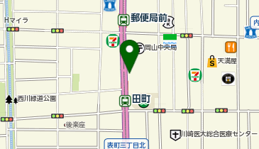 NTT西日本岡山支店ビル前タクシー乗り場の地図画像