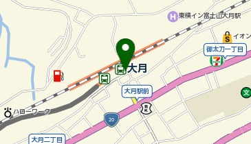 大月駅 タクシー乗り場の地図画像