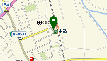 中込駅 タクシー乗り場の地図画像
