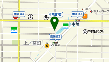 本陣駅 タクシー乗り場の地図画像