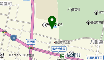 東海交通株式会社 豊橋市役所タクシー乗場の地図画像