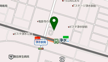 浄水駅 タクシー乗り場の地図画像