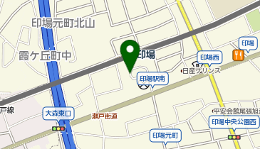 印場駅 タクシー乗り場の地図画像