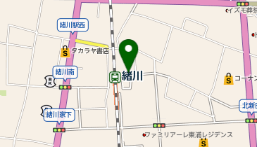 緒川駅 タクシー乗り場の地図画像