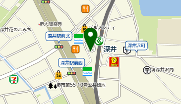 深井駅 タクシー乗り場の地図画像