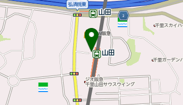 山田駅 タクシー乗り場の地図画像