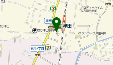 津田駅 タクシー乗り場の地図画像