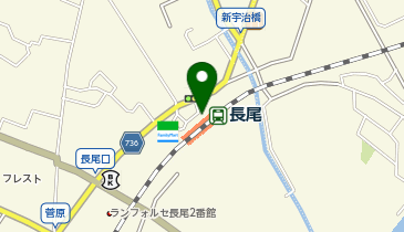 長尾駅 タクシー乗り場の地図画像