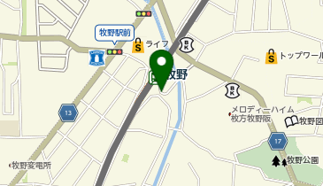 牧野駅 タクシー乗り場の地図画像