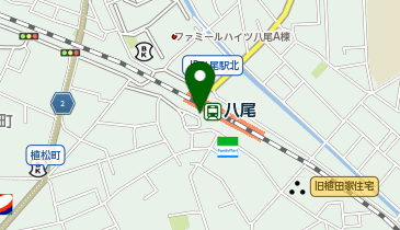 八尾駅 タクシー乗り場の地図画像