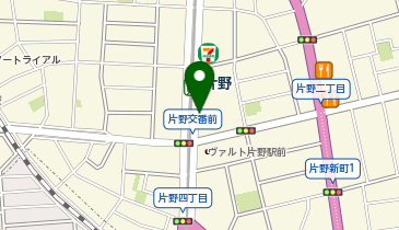 片野駅東出口前タクシー乗り場の地図画像