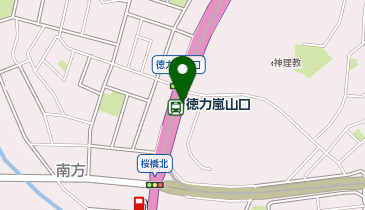 徳力嵐山口駅東口タクシー乗り場の地図画像