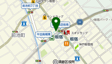 板宿駅 タクシー乗り場の地図画像