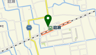 庭瀬駅 タクシー乗り場の地図画像