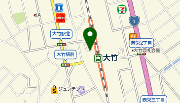 大竹駅 タクシー乗り場の地図画像