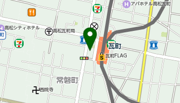 瓦町駅 タクシー乗り場の地図画像